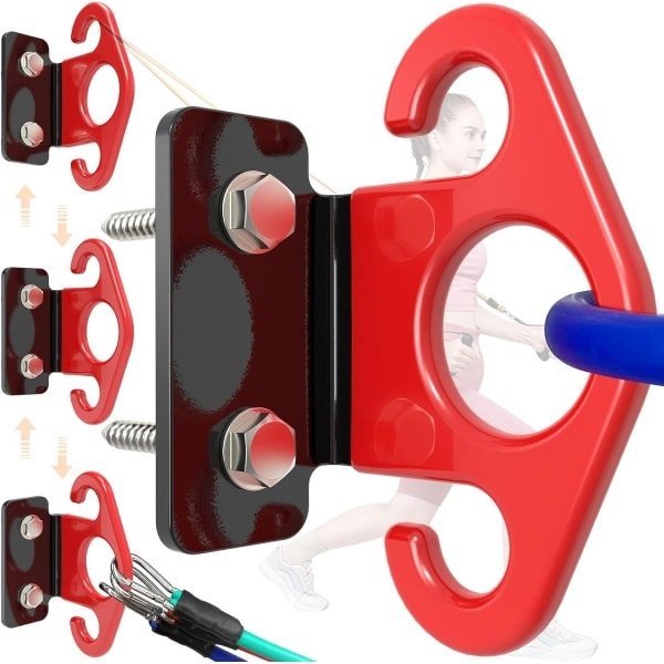 Muurankers voor weerstandsbanden, modulair aan de muur bevestigd haakplatform, trainingsanker voor muurmontage, trainingsanker voor thuisgymnastiek, yoga, fitness, krachttraining