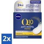NIVEA - Nachtcrème - Q10 POWER Anti-Rimpel - Voor alle huidtypen - Met Q10 & Creatine - 50 ml - Voordeelverpakking - 2 stuks