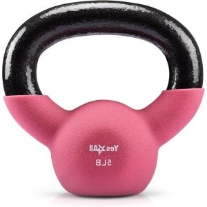 Neopreen gecoate kettlebell gewichten voor krachttraining - 23 kg - vruchtduif verstelbare kettlebell