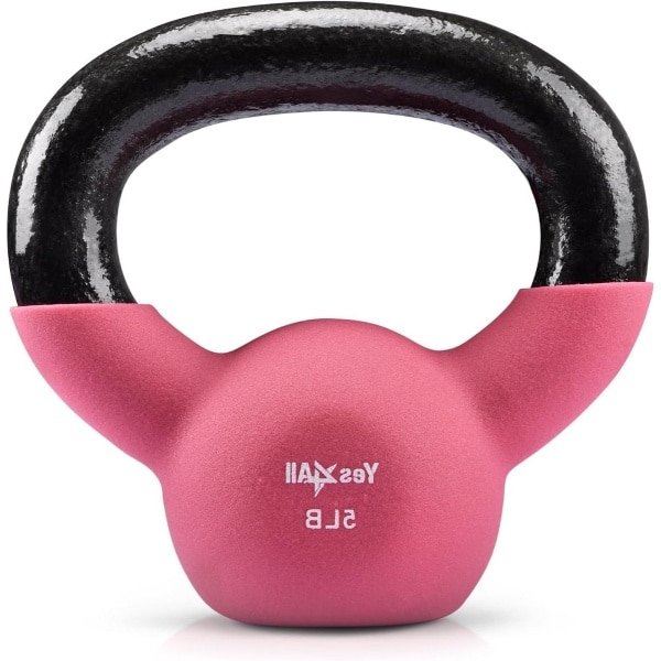 Neopreen gecoate kettlebell gewichten voor krachttraining - 23 kg - vruchtduif verstelbare kettlebell