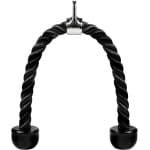 PRIVAL Triceps Touw - 70 cm - Nylon Trektouw voor Krachttraining - Fitness Accessoire met Roterende Bevestiging - Kabelstation / Pulley Accessoire