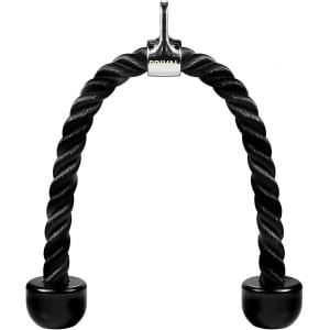 PRIVAL Triceps Touw - 70 cm - Nylon Trektouw voor Krachttraining - Fitness Accessoire met Roterende Bevestiging - Kabelstation / Pulley Accessoire