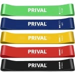 PRIVAL Weerstandsbanden Set - 5 Sterktes - Fitness Elastieken voor Thuis & Gym - Full Body Workout - Inclusief Opbergzakje - Latex - Krachttraining & Revalidatie