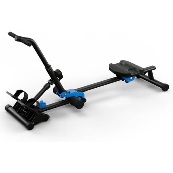 Roeitrainer Inklapbaar - Hometrainer - Roeimachine Fitness - Zwart en Blauw