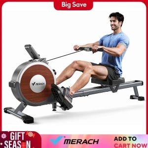 Roeitrainer - Roeimachine - Roeiapparaat - Fitnessapparaat - Hometrainer - Magnetische Weerstand 16 Niveaus - Dubbele Glijrails Met Maximaal 159 kg Capaciteit