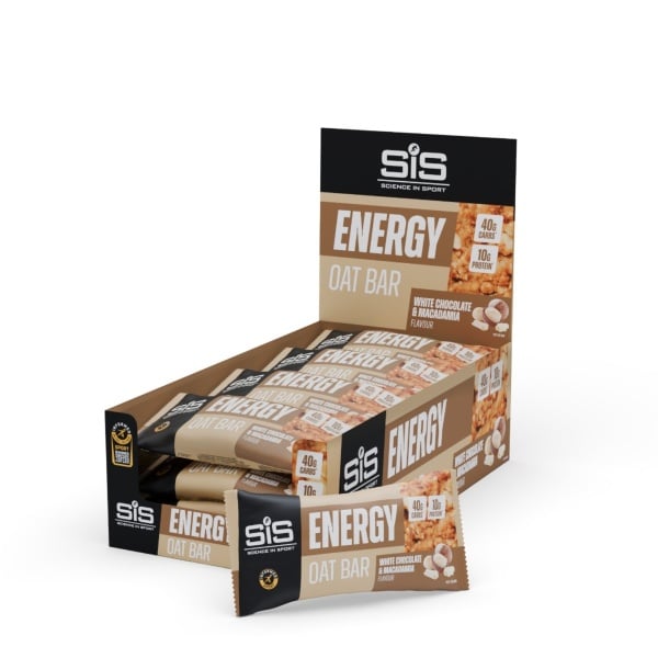 Science in Sport - SIS Energy Oat Bar - Energie Havermout Eiwitreep - Eiwitrijke Sportreep - Witte Chocolade & Macadamia - 12 x 70g