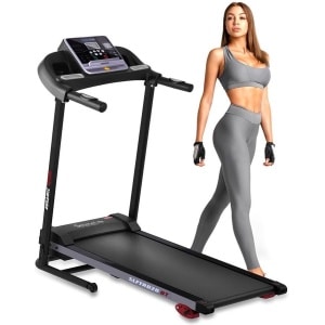 SereneLife Loopband, wandelpad voor thuis, inklapbaar looppad met led-display, Bluetooth App Sync, digitale fitness, wandelpad met helling, tot 10 km/u