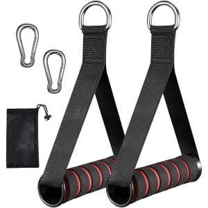 Set van 2 One-handed Grip - Cable Pull in Rood - Fitness Grips - Gym Accessoires - One Hand Handle - Gym met 2 Haken - Gym Grips voor Weerstandsbanden Handgreep - One-Hand Gym - Fitness voor Krachttraining