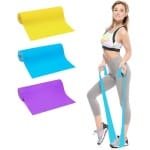 Set van 3 fitnessbanden, weerstandsbanden in 3 diktes voor yoga, pilates, crossfit en spieropbouw, gymnastiekband/trainingsband voor mannen en vrouwen