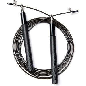 Snel springtouw verstelbaar springtouw met aluminiumlegering handgrepen en kogellagers, klitvrij fitnesstouw, ideaal voor thuisworkouts en gewichtsverlies, crossfit-training, fitness, aerobics