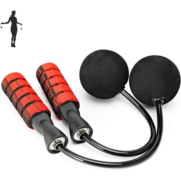 Springtouw - Trainingstouwloos Springtouw voor Fitness - Verstelbaar - Springtouw volwassenen - Professioneel Sport Springtouw - Springtouwen - Gewogen Draadloos Springtouw - Speedrope - Jump rope - Fitness - Sport - Krachttraining - Rood