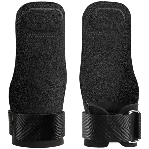 TTLUOKER® Power Grips - Professionele Deadlift Straps 2.0 - 3.5mm rundhuid | 2x Zwarte Tillift Banden voor CrossFit & Powerlifting | Anti-Slip Ontwerp & Polsbescherming