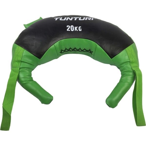 Tunturi Bulgarian bag gewicht 20kg - Fitness sandbag voor krachttraining - Powerbag Groen - Incl. gratis fitness app