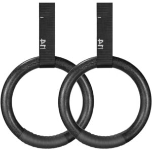 Turnringen voor fitness - Anti-slip - 32mm - CrossFit, Gym & Calisthenics - Gymnastiek ringen hout - Krachttraining - Incl. Ophangbanden