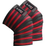 U Fit One 2 Stuks Knee Wraps - Rood Knie Wraps - Powerlifting - Kniebraces - Kniebandage - Knie bescherming krachttraining - Fitness