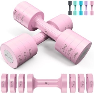 Verstelbare Halters Set voor Dames - 4-in-1 Dumbbellset van 2 tot 5 kg - Krachttraining voor Thuis
