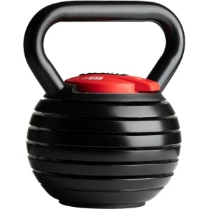 Verstelbare kettlebell van staal - 2 tot 18 kg - stevige handgreep - fitnessapparaat voor kracht- en cardio-training verstelbare kettlebell
