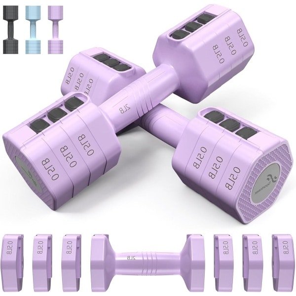 Verstelbare korte halters set van 2 - 45 kg krachttraining - Halters 1 paar 09 - 45 kg per stuk