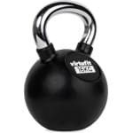 VirtuFit Kettlebell - Rubber/Chroom - 16 kg - Zwart - Sport Gewicht - Duurzaam Design - Ergonomische Handgreep - Geschikt voor CrossFit & Fitness - Conditietraining
