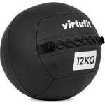 VirtuFit Wall Ball Pro - 12 kg - Fitness - Gewichtsbal - Zwart - Gewichtsbal - Krachtbal - Trainingsbal - Wall Ball - Medicijn Bal - Krachttraining - Functionele Training