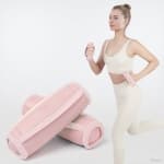 Wandelhandgewichtset - 2 zachte halters - Comfort Fit - Afneembare gewichten - Geschikt voor fysiotherapie, joggen, krachttraining en aerobics - Roze - 0,5 kg per stuk