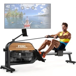 Water Roeimachine - Roeitrainer - Fitness Roeimachine - Home Gym Roeier - Indoor Rower - 28L Waterweerstand - LED Display Met Tablet Houder - Zwart