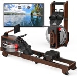 Waterroeimachine - Roeitrainer - Rower - Fitnessapparaat - Homegym - Houten Frame - Waterweerstand - Draaggewicht 175 kg