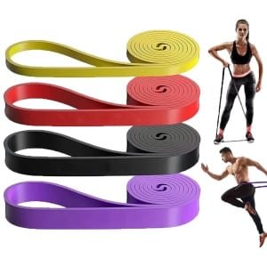 Weerstandsbandenset voor pull-up-ondersteuning en full-body training, oefenbanden met meerdere niveaus en tas voor thuisworkouts, fysiotherapie, krachttraining (mannen/vrouwen)