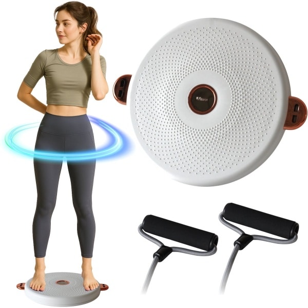 Wikoo® Twistfit Draaischijf - Fitness Twister voor Buikspieren & Taille - Cardio twister disc core waist - Buikvet Verbranden - Core & Balans Trainer workout- Buikspiertrainers - Fitness Schijf met Antislip - Balance board - Inclusief oefeningsboek