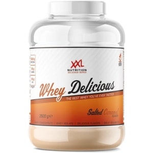 XXL Nutrition - Whey Delicious - 80% Eiwit - Salted Caramel - Wei Eiwitpoeder met BCAA & Glutamine, Proteine Poeder, Eiwit shake, Whey Protein - Diverse Smaken - 2500 gram (83 shakes)