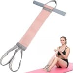 Yoga pedaal weerstandsband - Sit-up Trainingsapparaat - Anti-Broken Elastische Sit Up Trekkoord - Weerstandsbanden - elastisch trekkoord voor yoga - voor Krachttraining - Buiktrainer - draagbare unisex weerstandsoefenbanden - roze - 65*32 cm