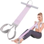 Yoga pedaal weerstandsband - Sit-up Trainingsapparaat - Anti-Broken Elastische Sit Up Trekkoord - Weerstandsbanden - elastisch trekkoord voor yoga - voor Krachttraining - Buiktrainer - draagbare unisex weerstandsoefenbanden - paars - 65*32 cm