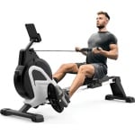 Zonovi Roeitrainer - Draagkracht 150 KG - Roeiapparaat met 16 Weerstandsniveaus - Roeimachine voor Thuis - Roeitrainers - Met LCD Scherm - Opklapbaar - Hometrainer - Met Tablet Houder - Roeitoestel incl. Transportwielen - Thuistraining