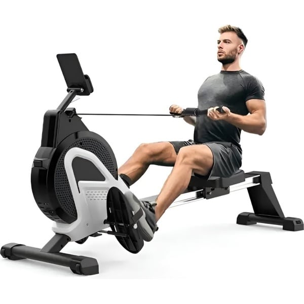 Zonovi Roeitrainer - Draagkracht 150 KG - Roeiapparaat met 16 Weerstandsniveaus - Roeimachine voor Thuis - Roeitrainers - Met LCD Scherm - Opklapbaar - Hometrainer - Met Tablet Houder - Roeitoestel incl. Transportwielen - Thuistraining