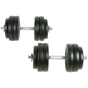 vidaXL Halterset - Fitnessapparatuur - 18-delige Halterset 30 kg - Krachttraining - Homegym - Dumbbells