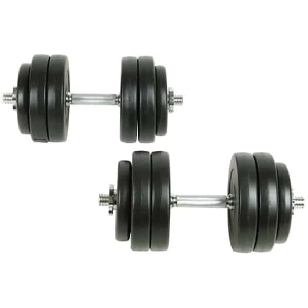 vidaXL Halterset - Fitnessapparatuur - 18-delige Halterset 30 kg - Krachttraining - Homegym - Dumbbells