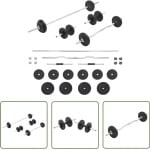 vidaXL Halterset - Halters - Halterset 30 kg - Krachttraining - Home Gym - Fitnessapparaat
