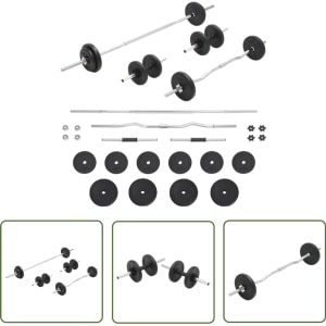 vidaXL Halterset - Halters - Halterset 30 kg - Krachttraining - Home Gym - Fitnessapparaat