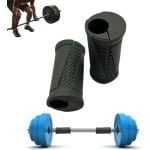 1 paar antislip handgrepen - professionele schuine dikke handgrepen - draaibare ergonomische handgrepen voor halters, dumbbells en krachttraining - anti-slijtage hoes - fietsstuurbeschermer