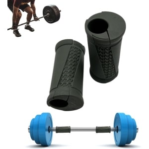 1 paar antislip handgrepen - professionele schuine dikke handgrepen - draaibare ergonomische handgrepen voor halters, dumbbells en krachttraining - anti-slijtage hoes - fietsstuurbeschermer