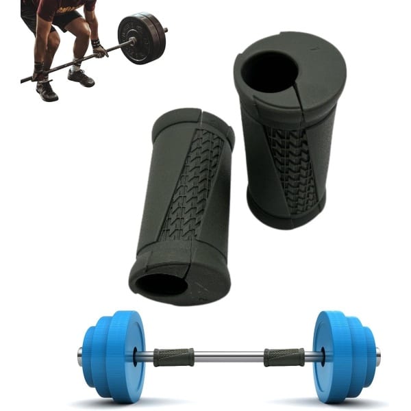 1 paar antislip handgrepen - professionele schuine dikke handgrepen - draaibare ergonomische handgrepen voor halters, dumbbells en krachttraining - anti-slijtage hoes - fietsstuurbeschermer