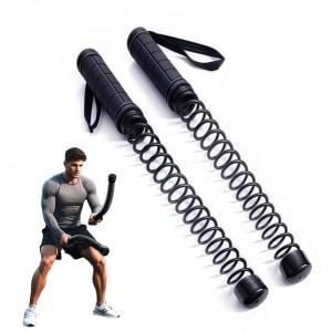 2 stuks touwloze battle ropes, zweetbestendige grip, vergrendelbare banden, draagbare trainingstouwen voor thuisgymnastiek, krachttraining, kernspieropbouw, mannen en vrouwen