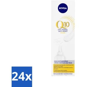 24 x NIVEA - Oogcrème - Q10 POWER - Tegen donkere kringen & rimpels - Voor alle huidtypen - Met Q10 & Creatine - 15 ml - NIVEA Oogcrème - Oogcontourcrème - Donkere Kringen - Wallen - Rimpels