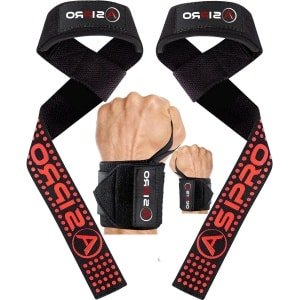 5 mm gevoerde fitness griphulp polsbanden - 60 cm - krachttraining voor dames en heren fitness straps