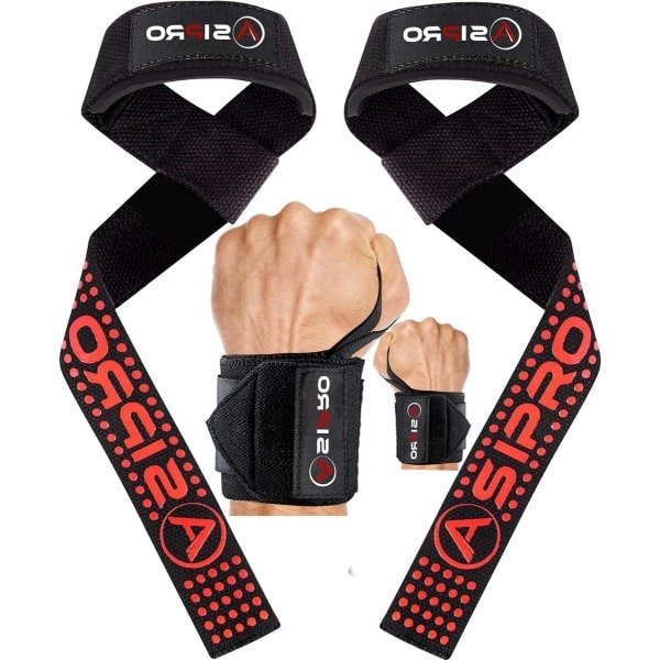 5 mm gevoerde fitness griphulp polsbanden - 60 cm - krachttraining voor dames en heren fitness straps