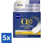 5 x NIVEA - Nachtcrème - Q10 POWER Anti-Rimpel - Voor alle huidtypen - Met Q10 & Creatine - 50 ml - Collageen Stimuleren - Huidverjonging - Huidverzorging - Nivea