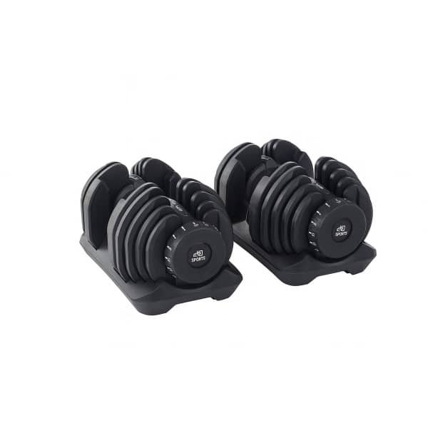 AJ-Sports Verstelbare dumbell set 2 x 40kg - 5 t/m 40kg - Gewichten - Dumbell Set - Gewichten set - Halterset - Fitness gewichten - Krachttraining - Fitness - Zwart