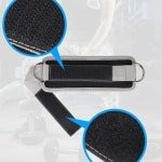 Allecto plus - Comfortabele enkelbanden voor kabelmachine met D-ringen en klittenband (grijs) - Ideaal voor krachttraining - Verstelbaar