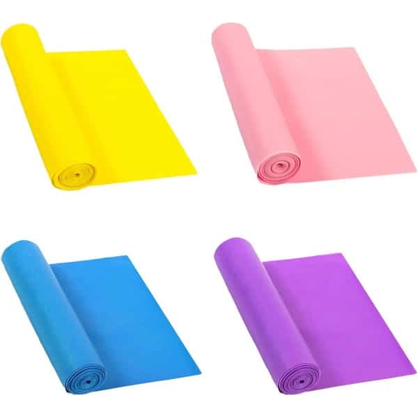 Allecto plus - Elastische Weerstandsbanden Set van 4 voor Krachttraining Thuis Fitness Yoga Pilates - Rubber Trainingslussen - Sportschool Fysiotherapie Oefenbanden.