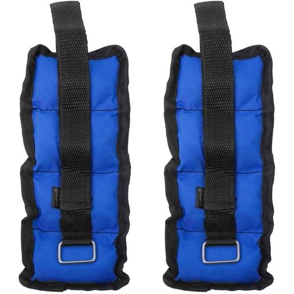 Allecto plus - Verstelbare Enkelgewichten voor Krachttraining - Beengewichten, Enkelgewichten, Polsgewichten - 0,25 kg per enkel - Blauw - Trainingsaccessoires met Gewichten - Fitnessuitrusting.